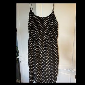 J Crew black with ivory dot dress Size 10